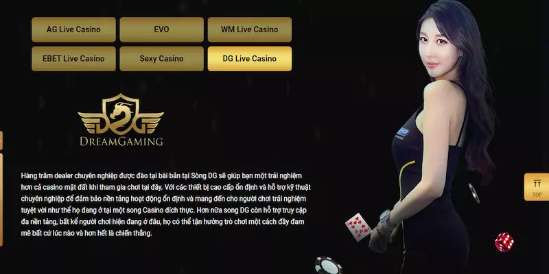 DG Live Casino hội tụ nhiều Dealer nóng bỏng giúp mang tới nhiều cảm xúc khó tả cho cược thủ